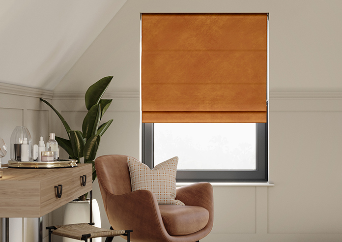 Odessa Velvet, Nectarine - Roman Blind - Image 3